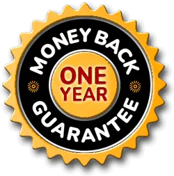 Genesis Revival 365-day money-back guarantee seal ensuring risk-free purchase and customer satisfaction.
